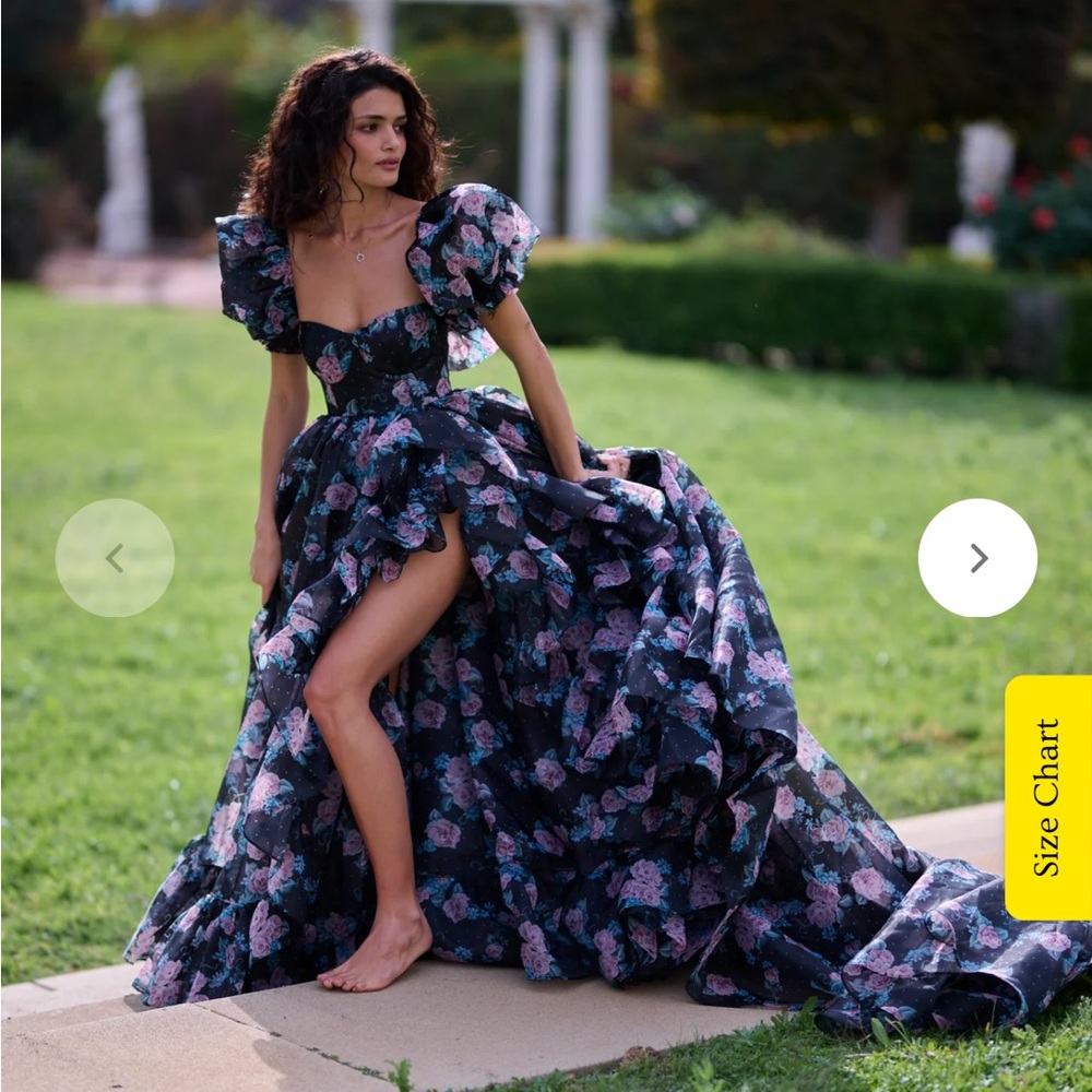 Floral Black Dress